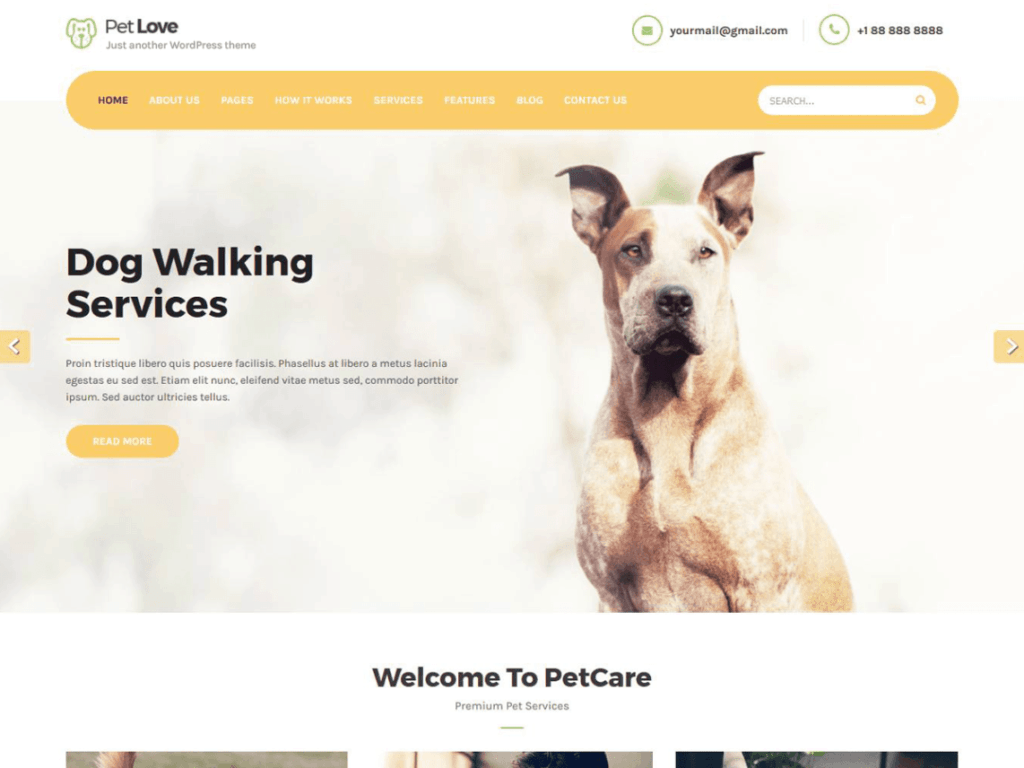 website idea for pet services